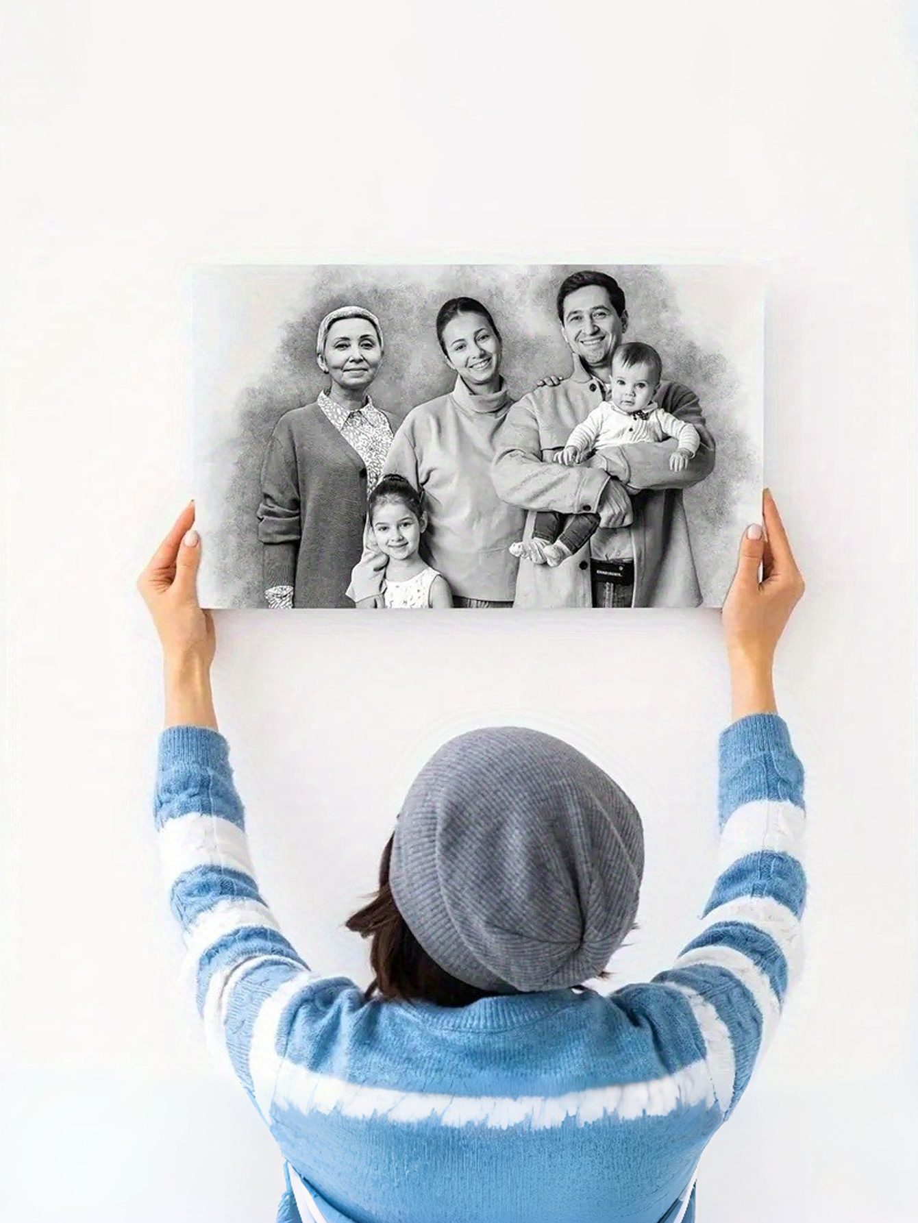 Custom Wooden Picture Frame with Canvas Art